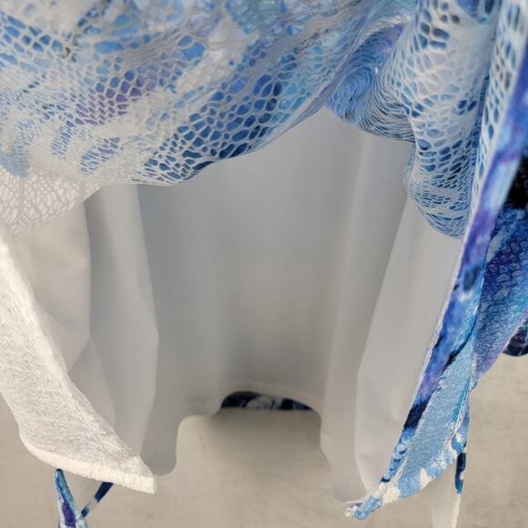 Bohemian 2X Knit Tunics Pullover Purple Blue Jeweled Printed Tops Casual 2 Lot - Picture 6 of 15